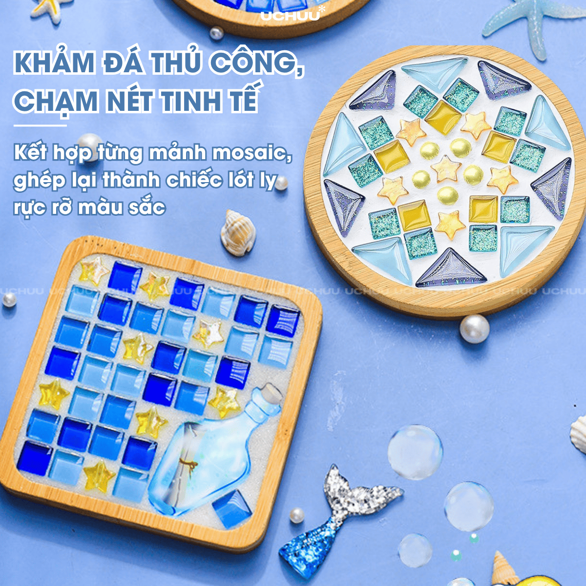 Lót Ly Khảm Đá Mosaic