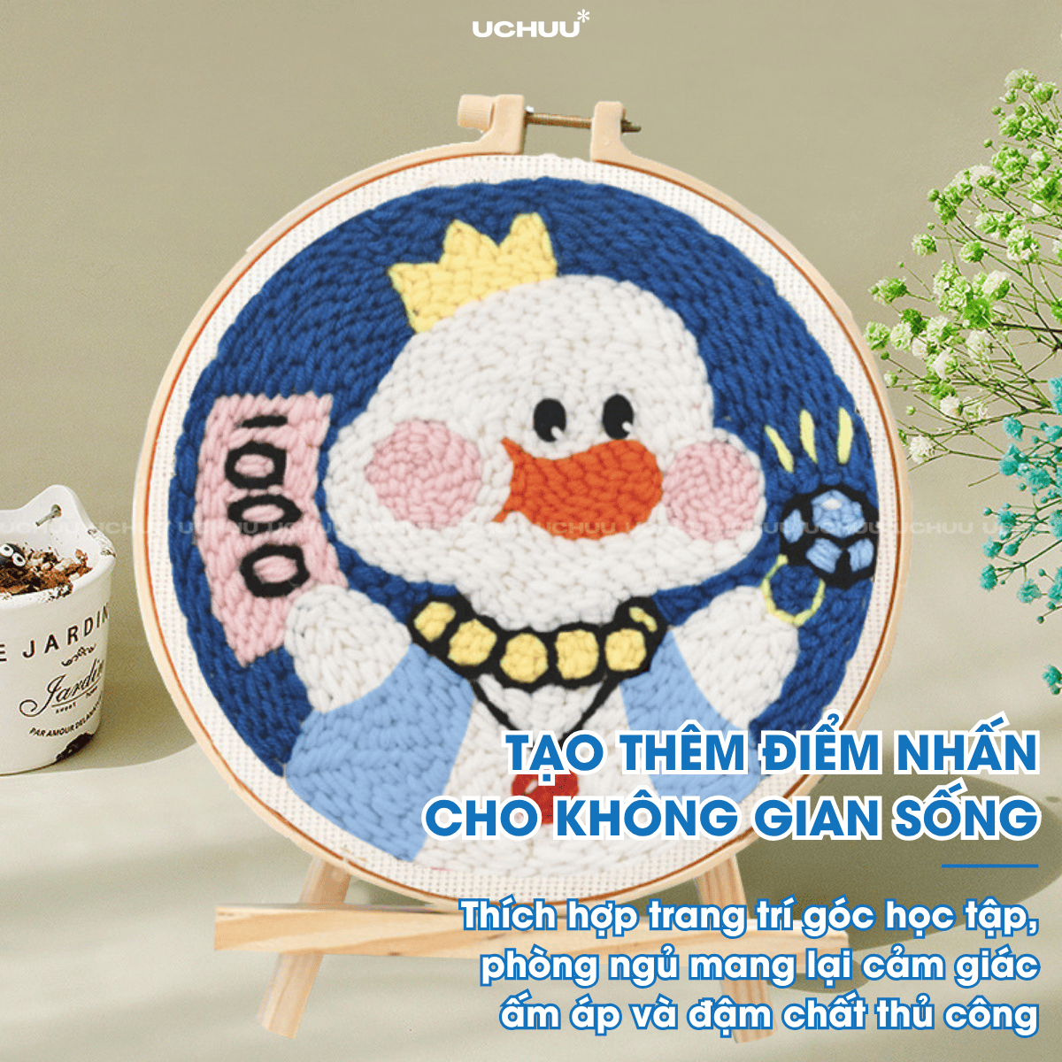 Tranh Thêu Len Nổi