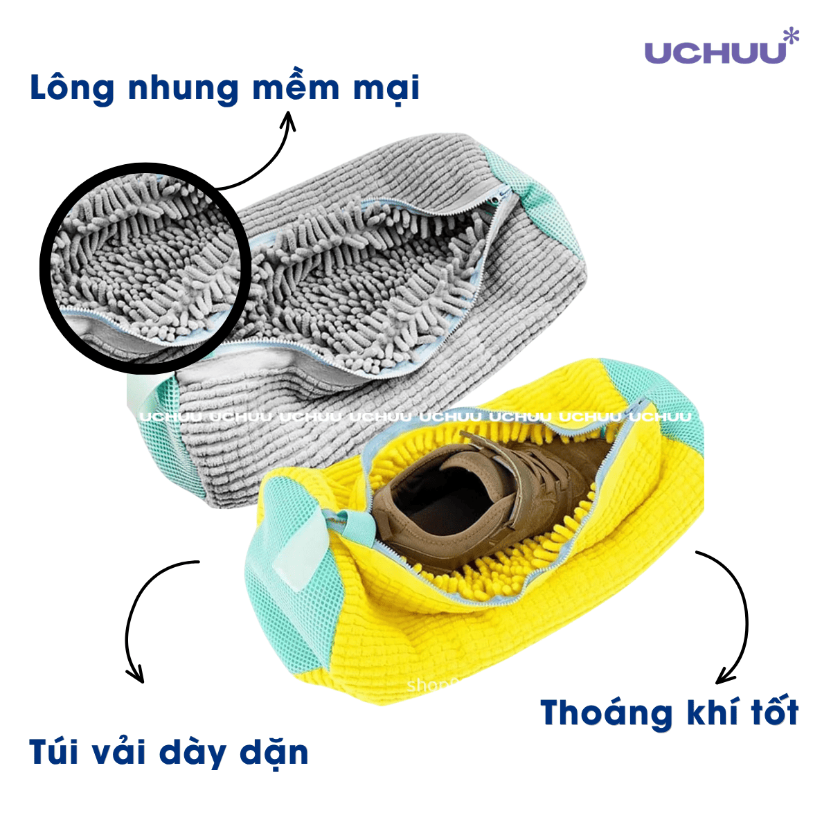 Túi Giặt Giày Lông Nhung