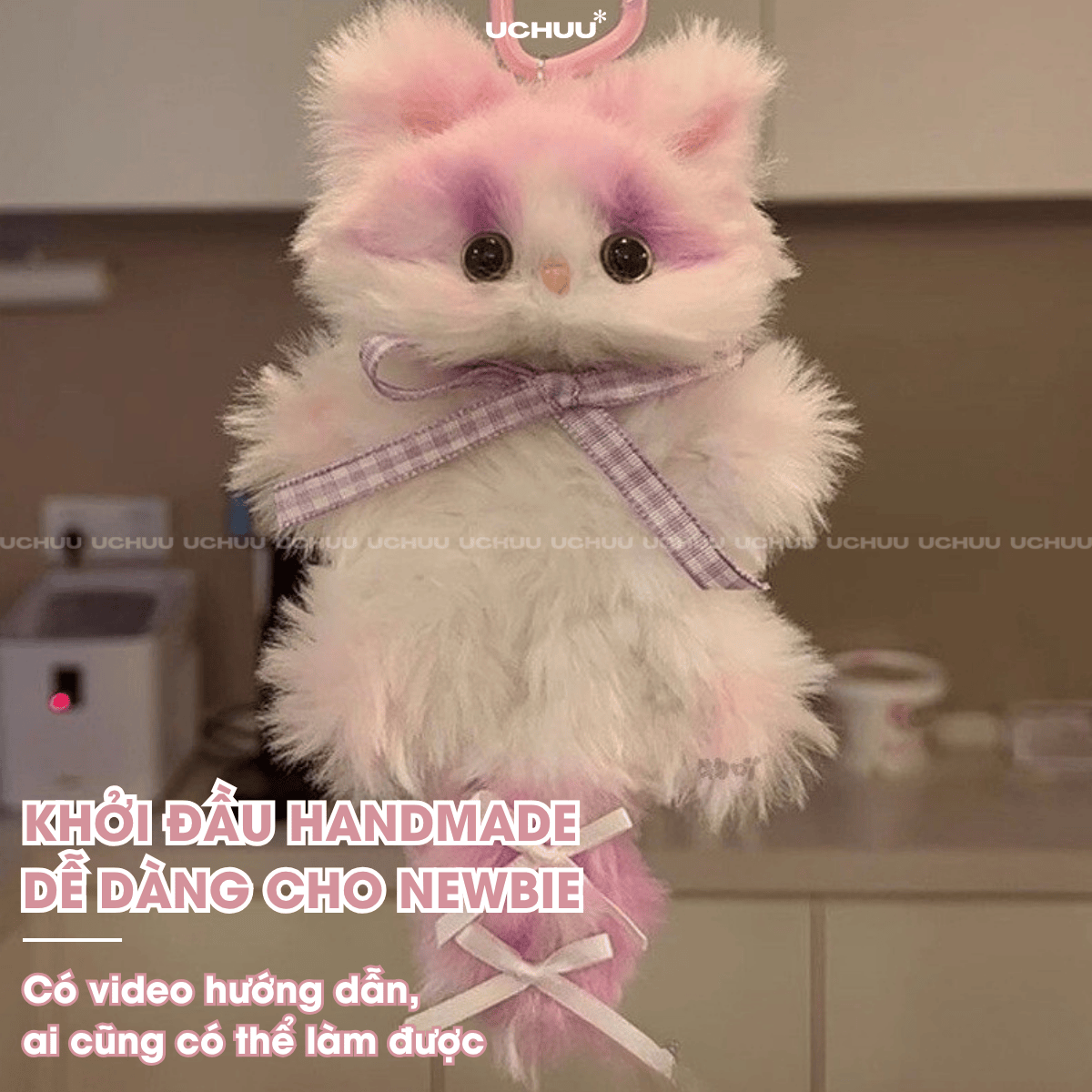 Set Móc Khoá Mèo Bông