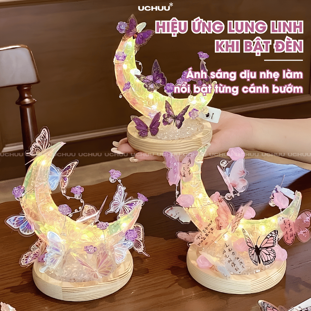 Đèn Trăng Bướm DIY