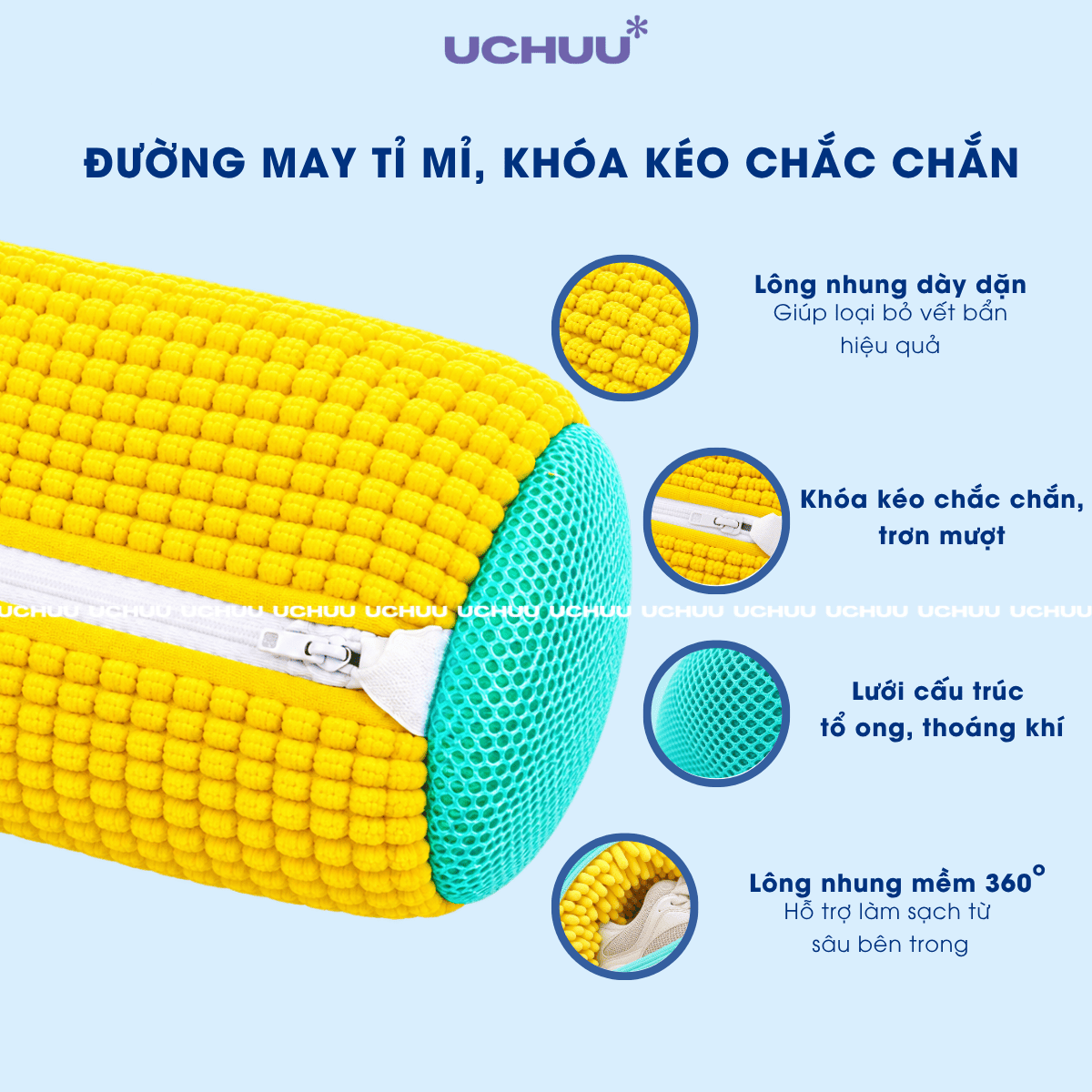 Túi Giặt Giày Lông Nhung