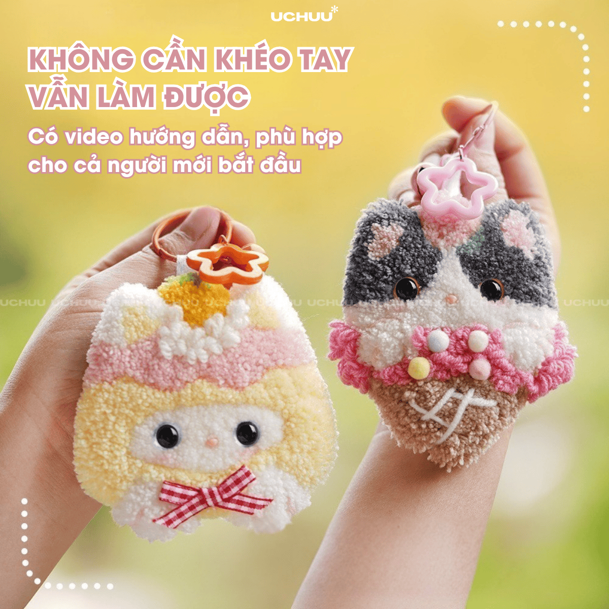 Móc Khoá Len Nổi