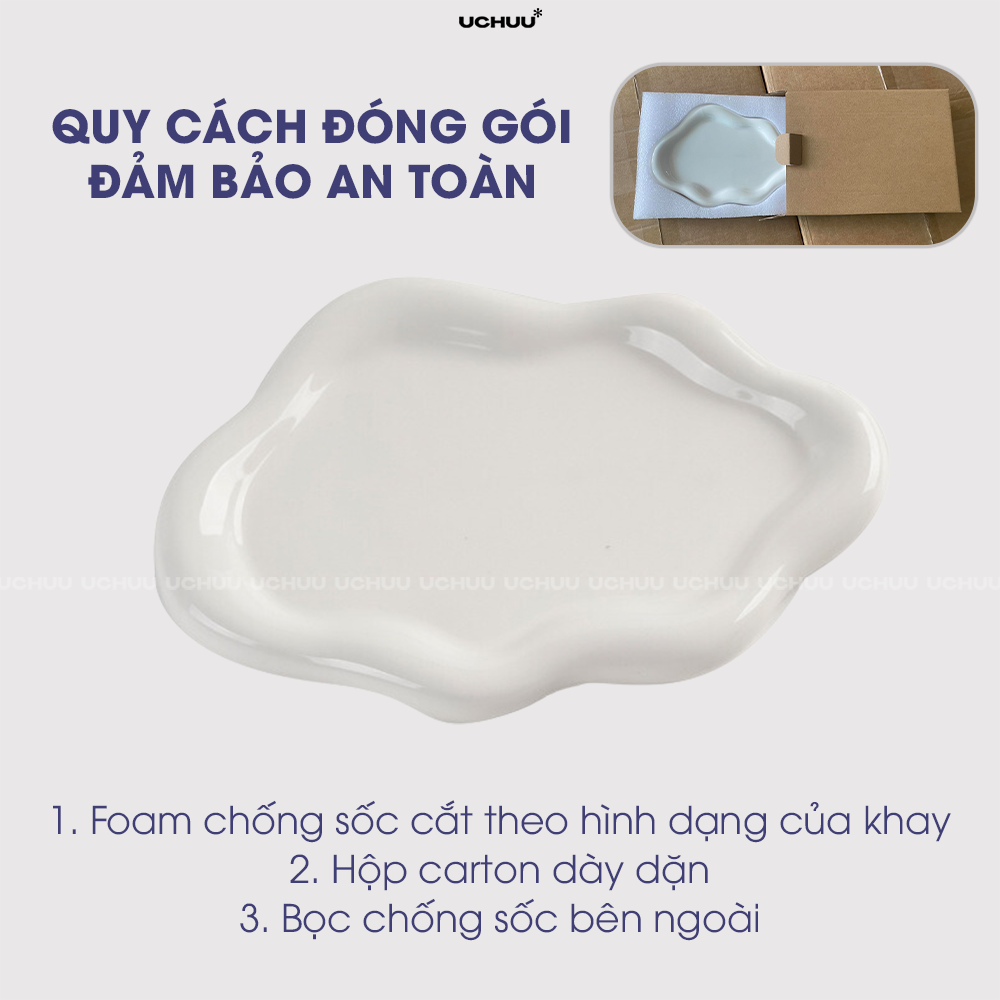 Khay Sứ Viền Dày