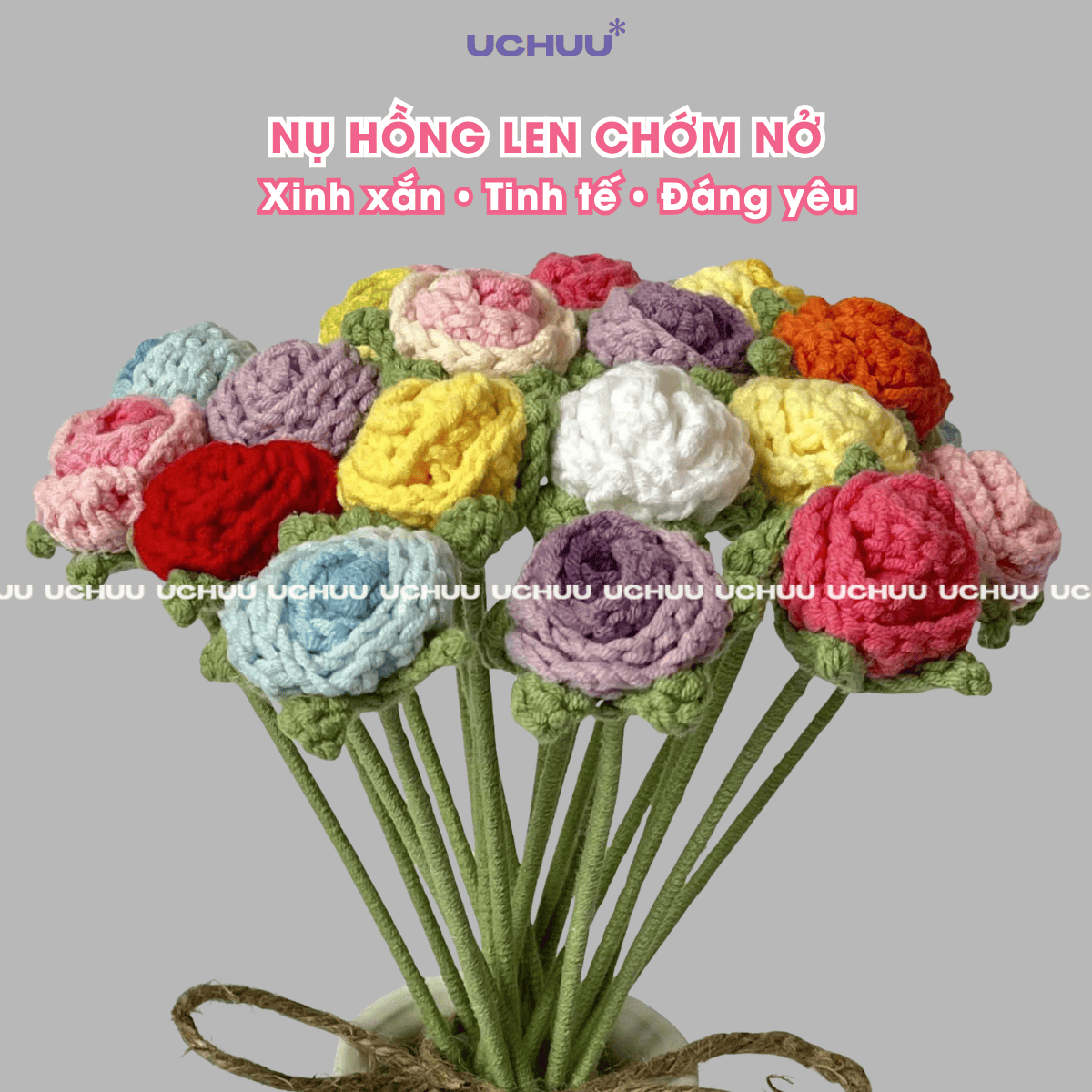 Búp Hoa Hồng Len