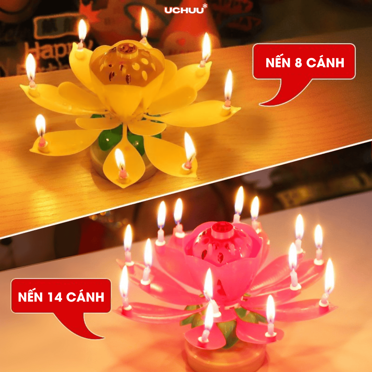 Nến Sinh Nhật Hoa Sen