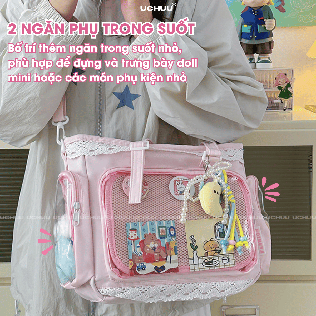 Túi Vải Viền Ren