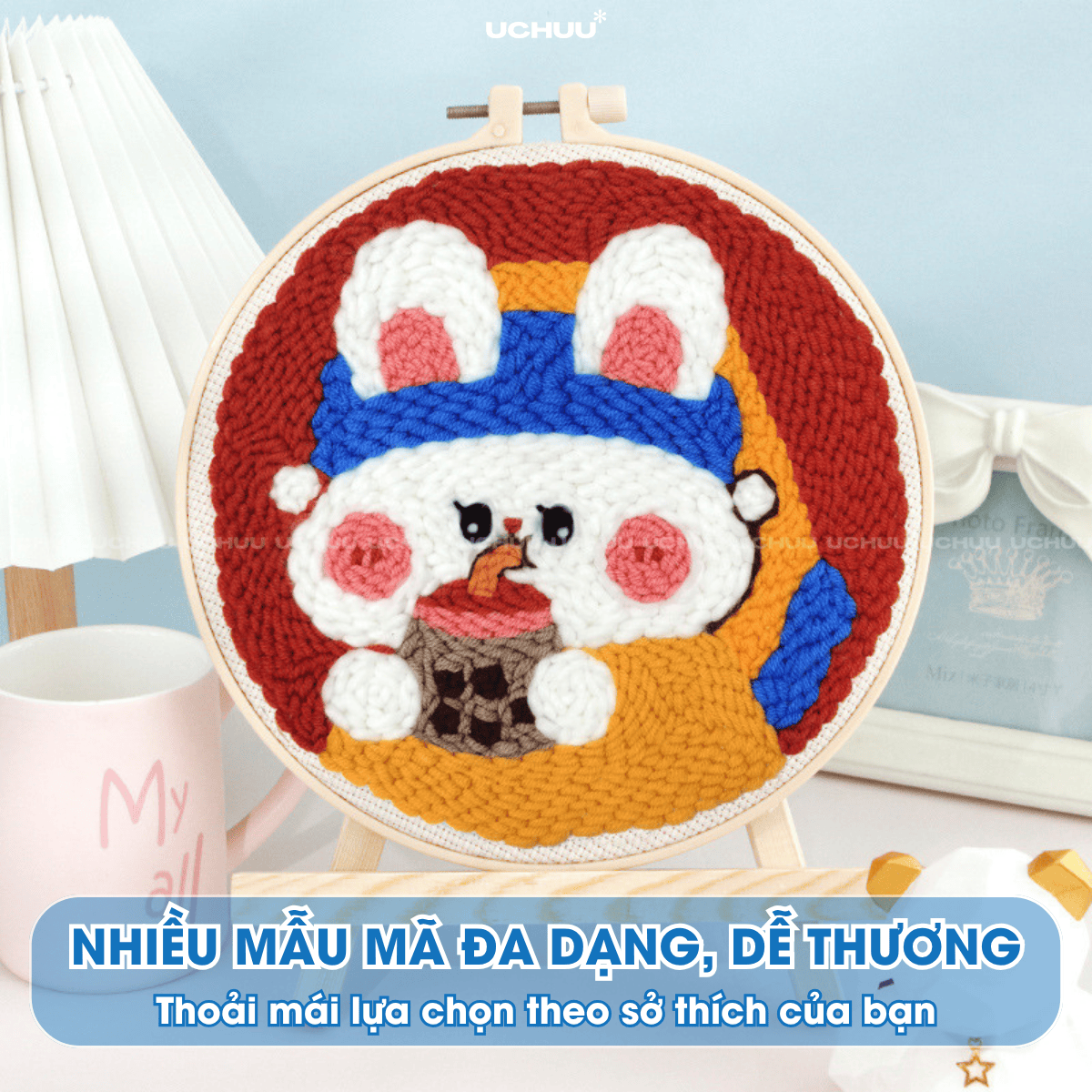 Tranh Thêu Len Nổi