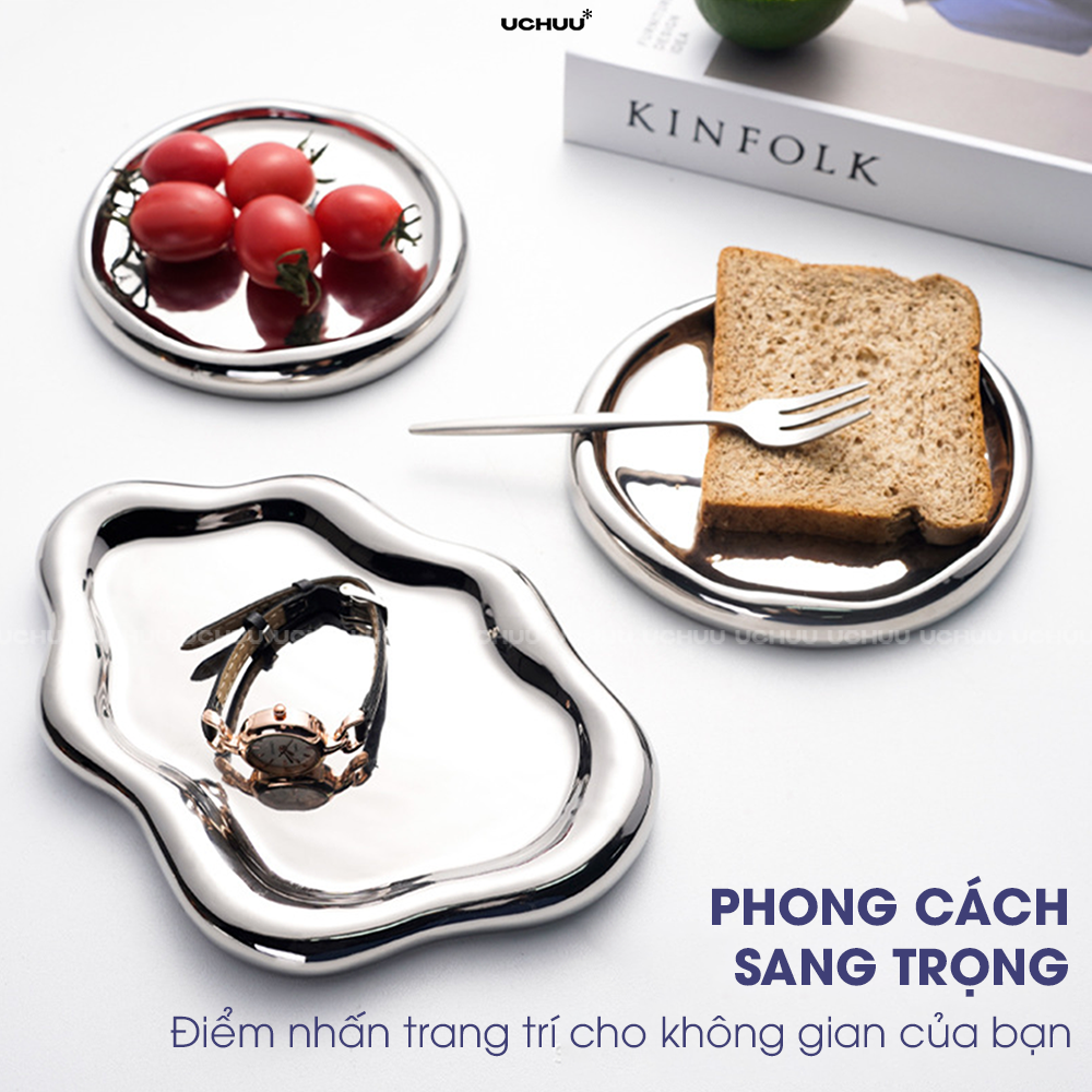 Khay Sứ Viền Dày