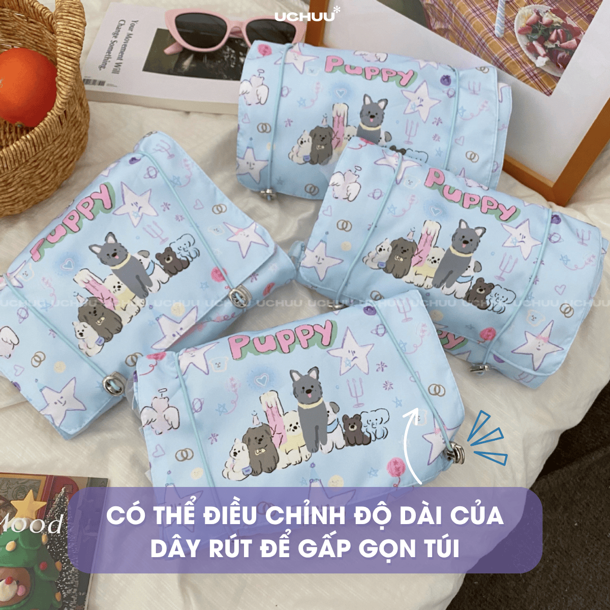 Túi Đựng Mỹ Phẩm 4 Trong 1