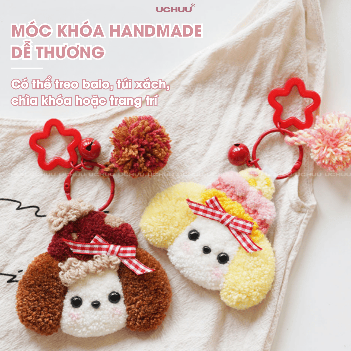 Móc Khoá Len Nổi