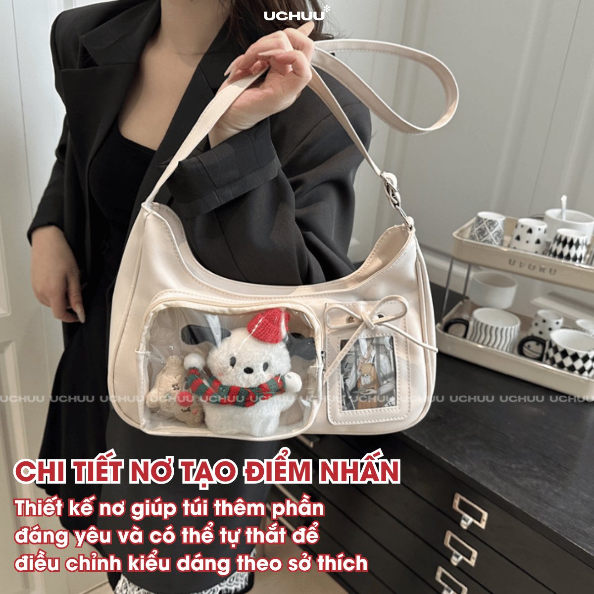 Túi Da Đính Nơ