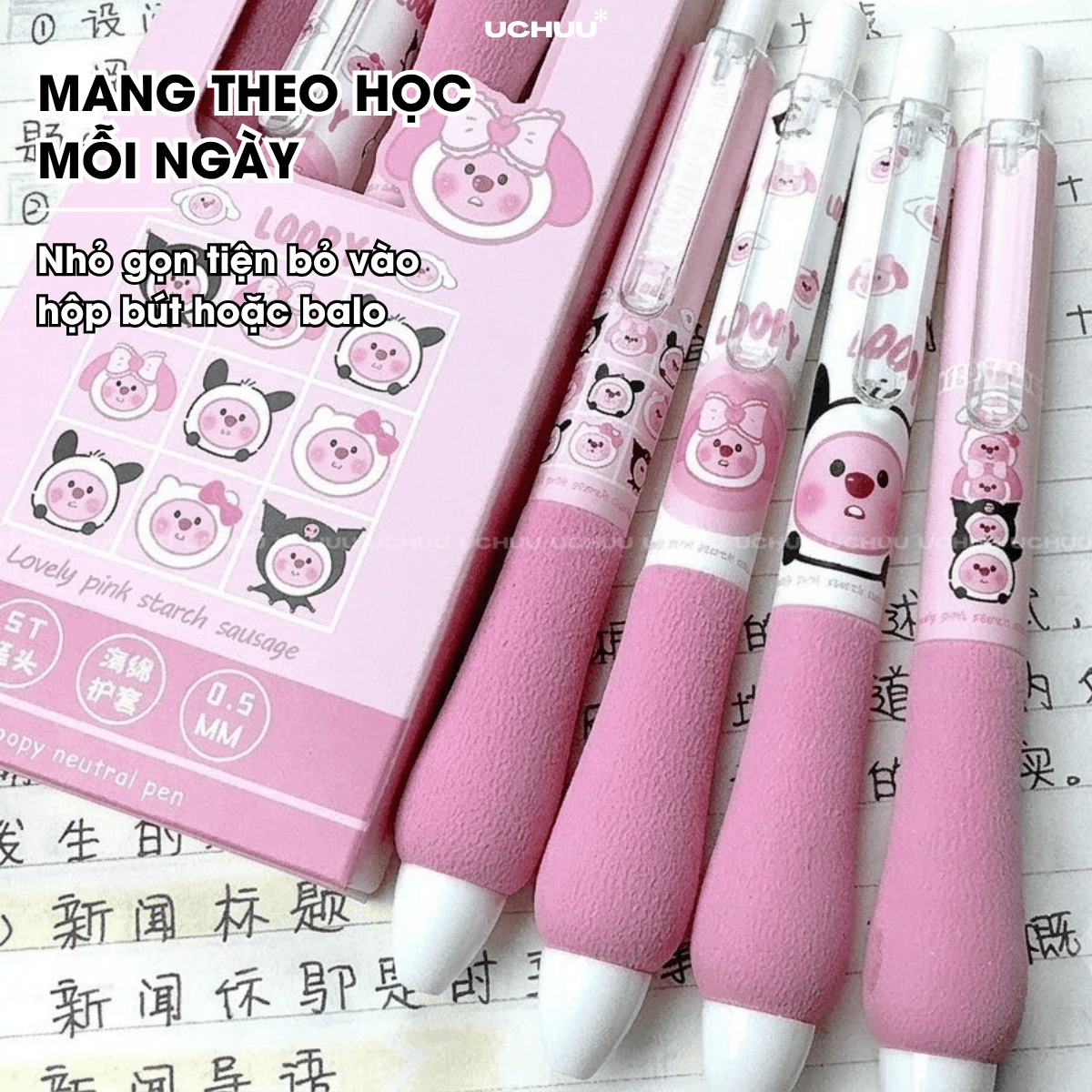 Set Bút Bi Họa Tiết
