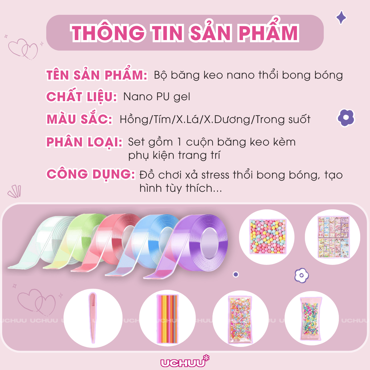 Bộ Băng Keo Nano Thổi Bong Bóng