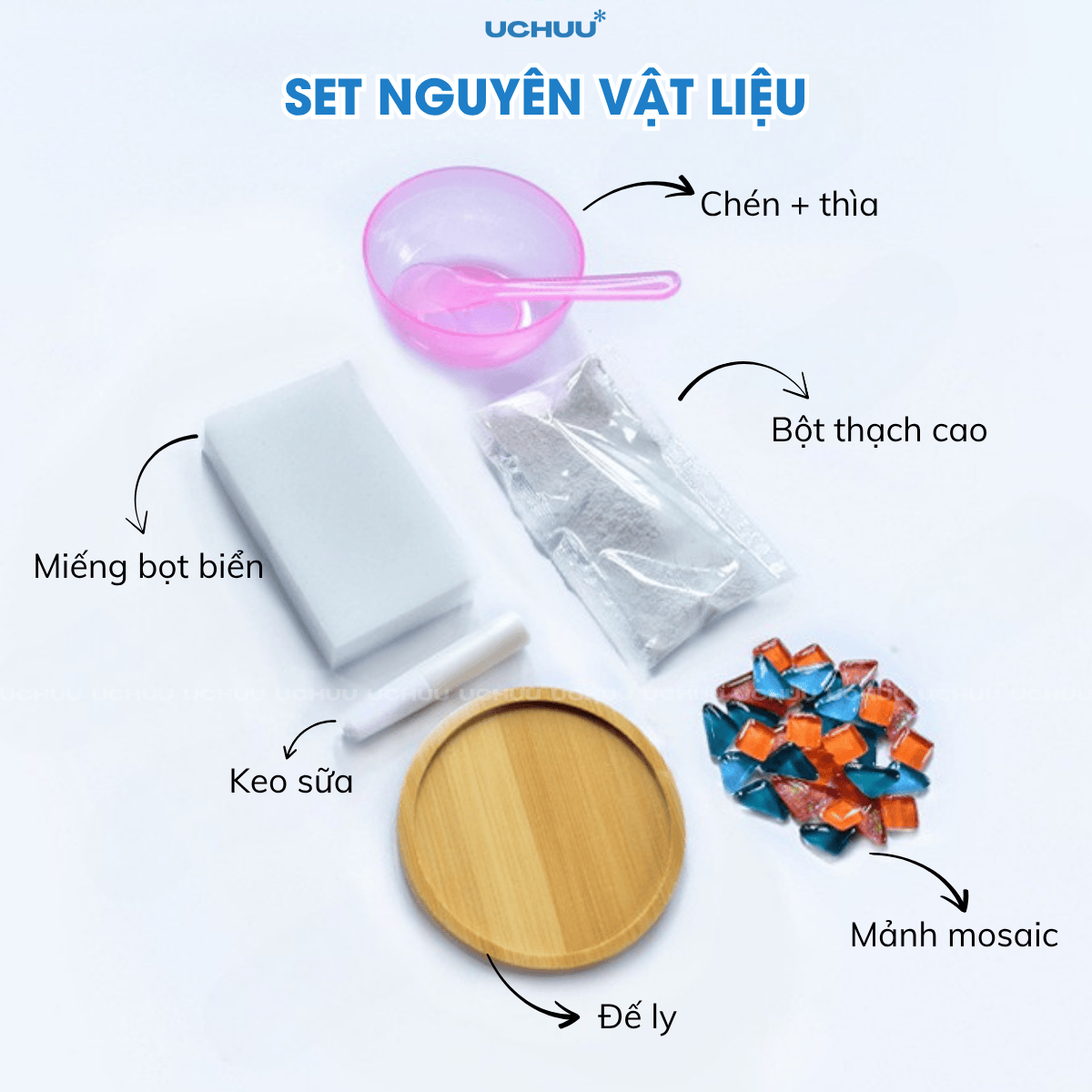 Lót Ly Khảm Đá Mosaic