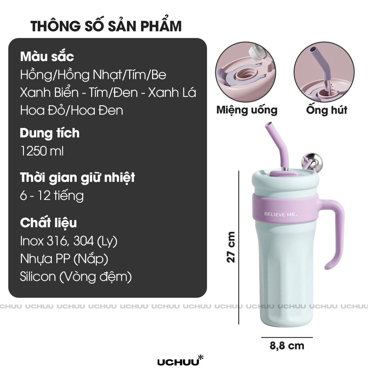 Ly Giữ Nhiệt BM 1250ML