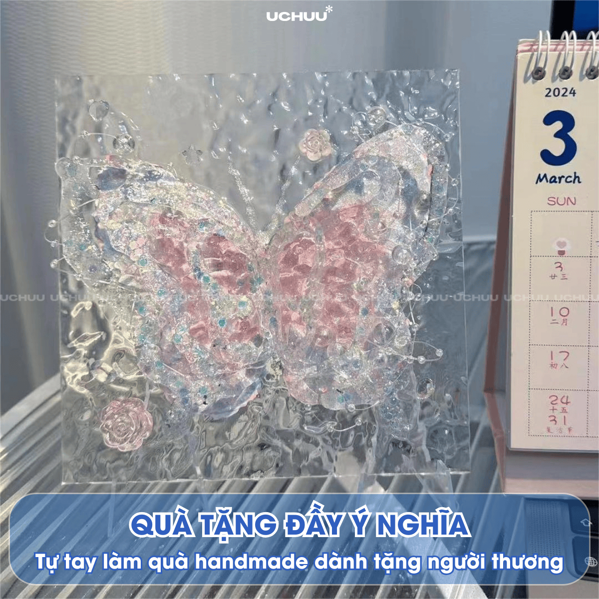 Tranh Đèn Bướm Acrylic