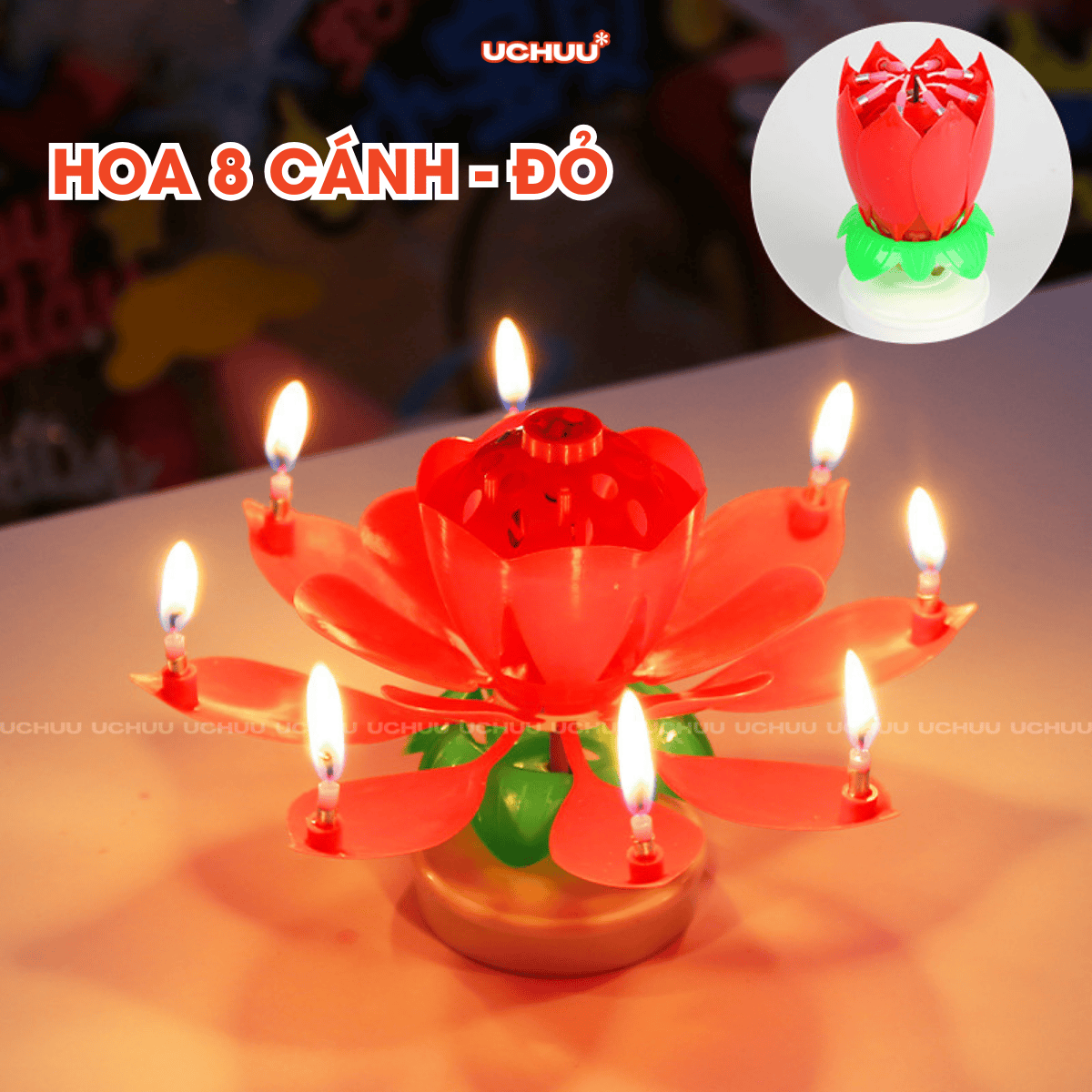 Nến Sinh Nhật Hoa Sen