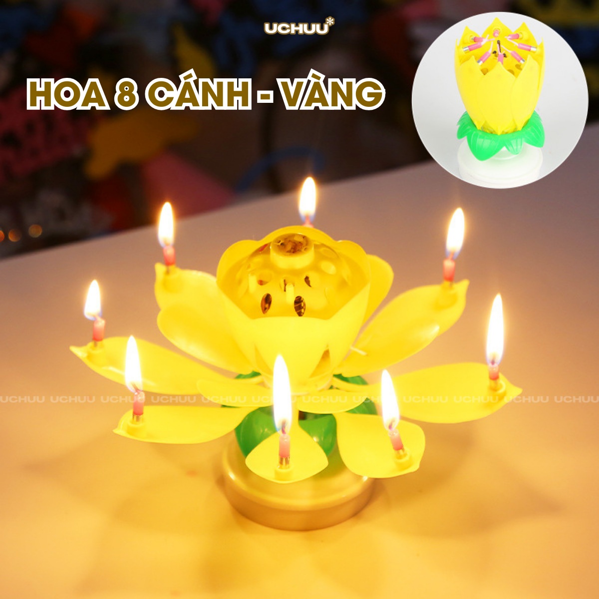 Nến Sinh Nhật Hoa Sen