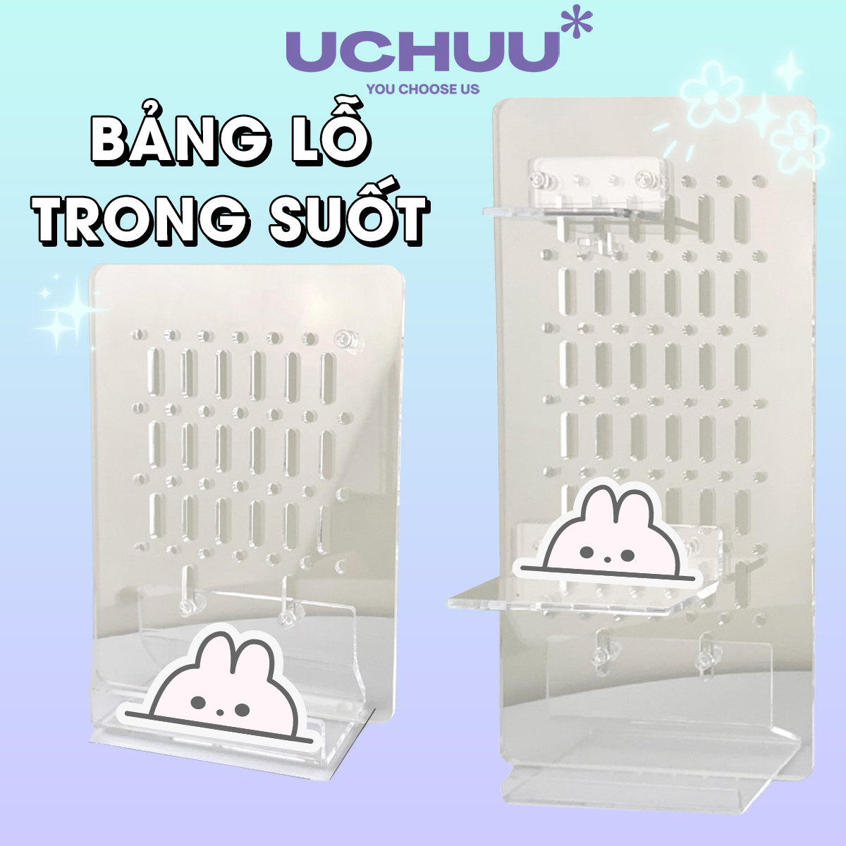 Bảng Lỗ Pegboard Trong Suốt