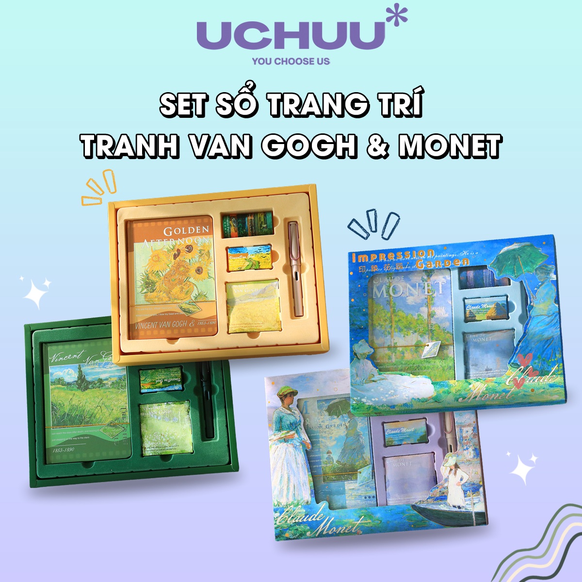 Set Sổ Van Gogh Và Monet
