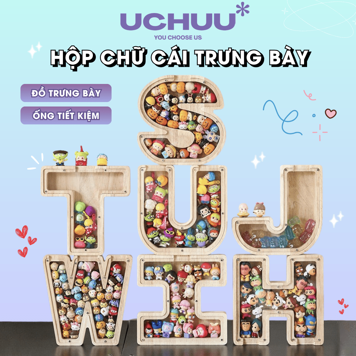Hộp Chữ Cái Trưng Bày