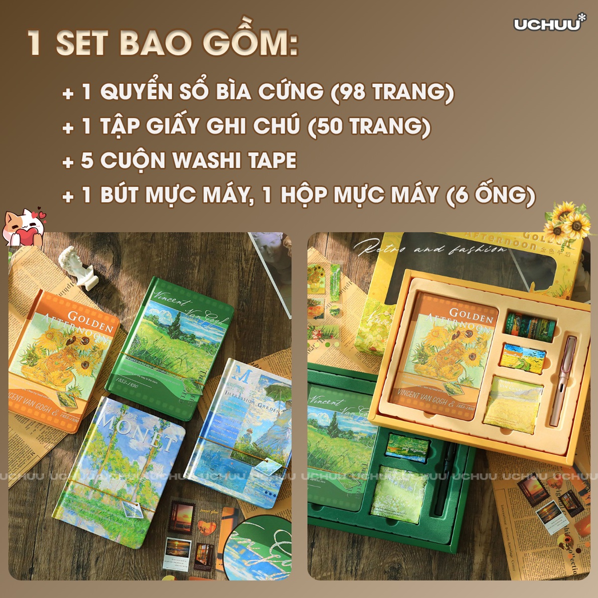 Set Sổ Van Gogh Và Monet