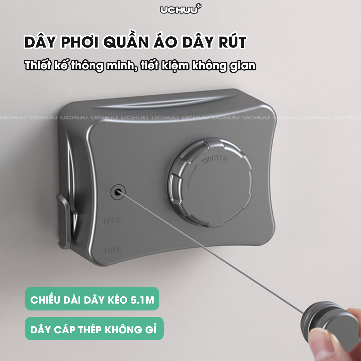 Dây Phơi Quần Áo Dây Rút