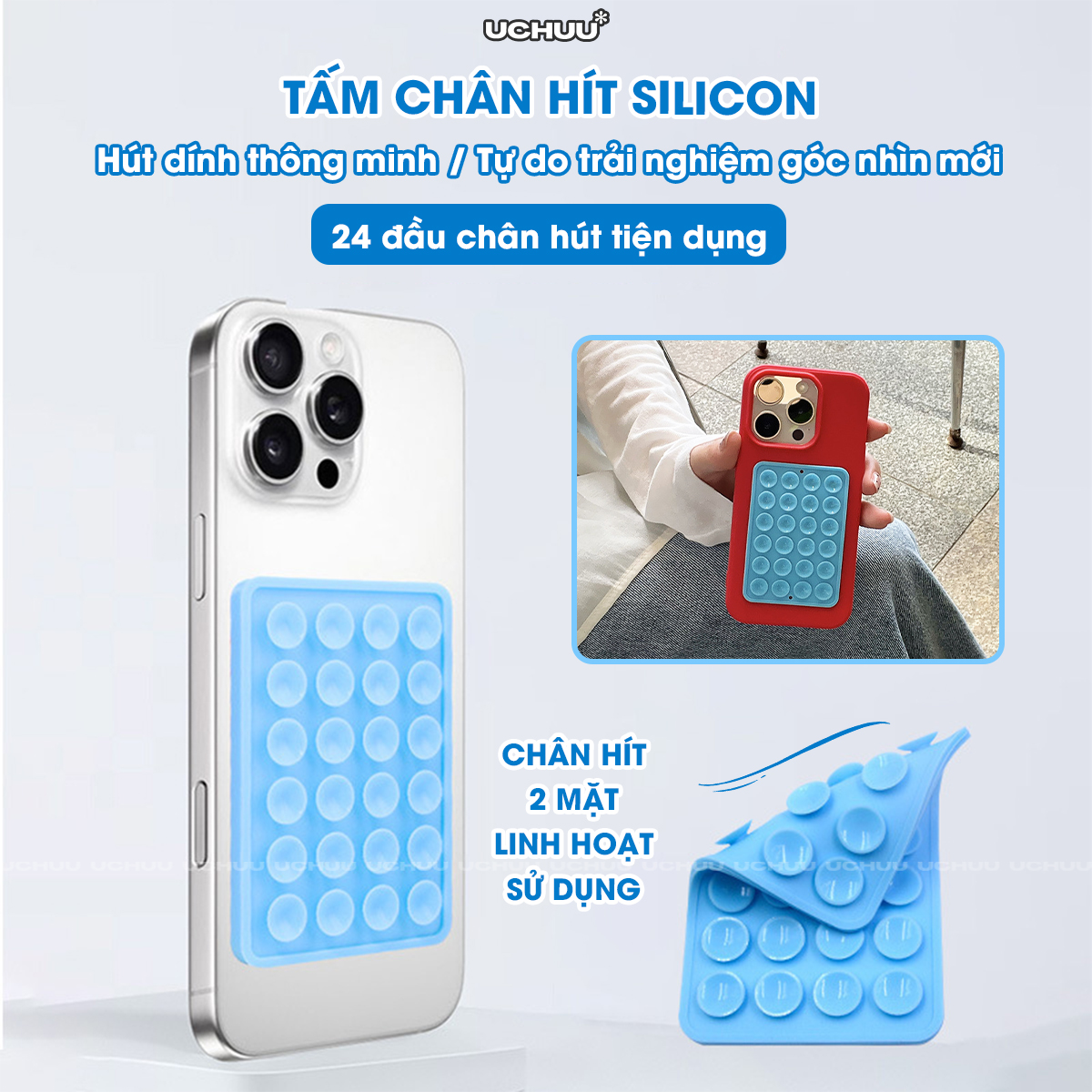 Tấm Chân Hít Silicon