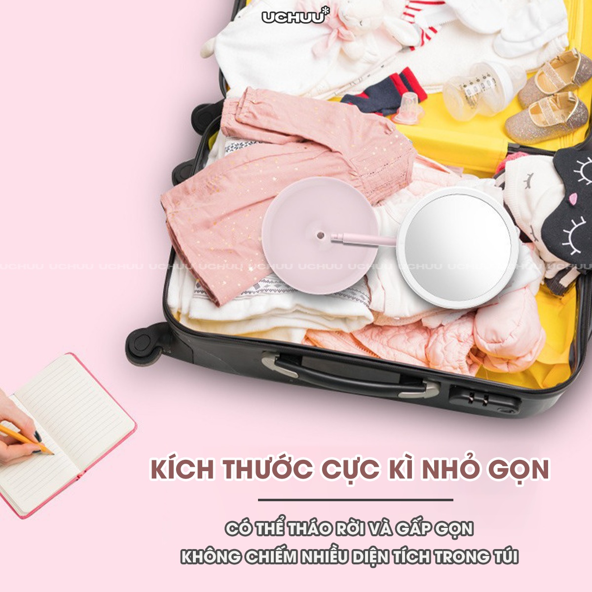 Gương Để Bàn Đèn LED