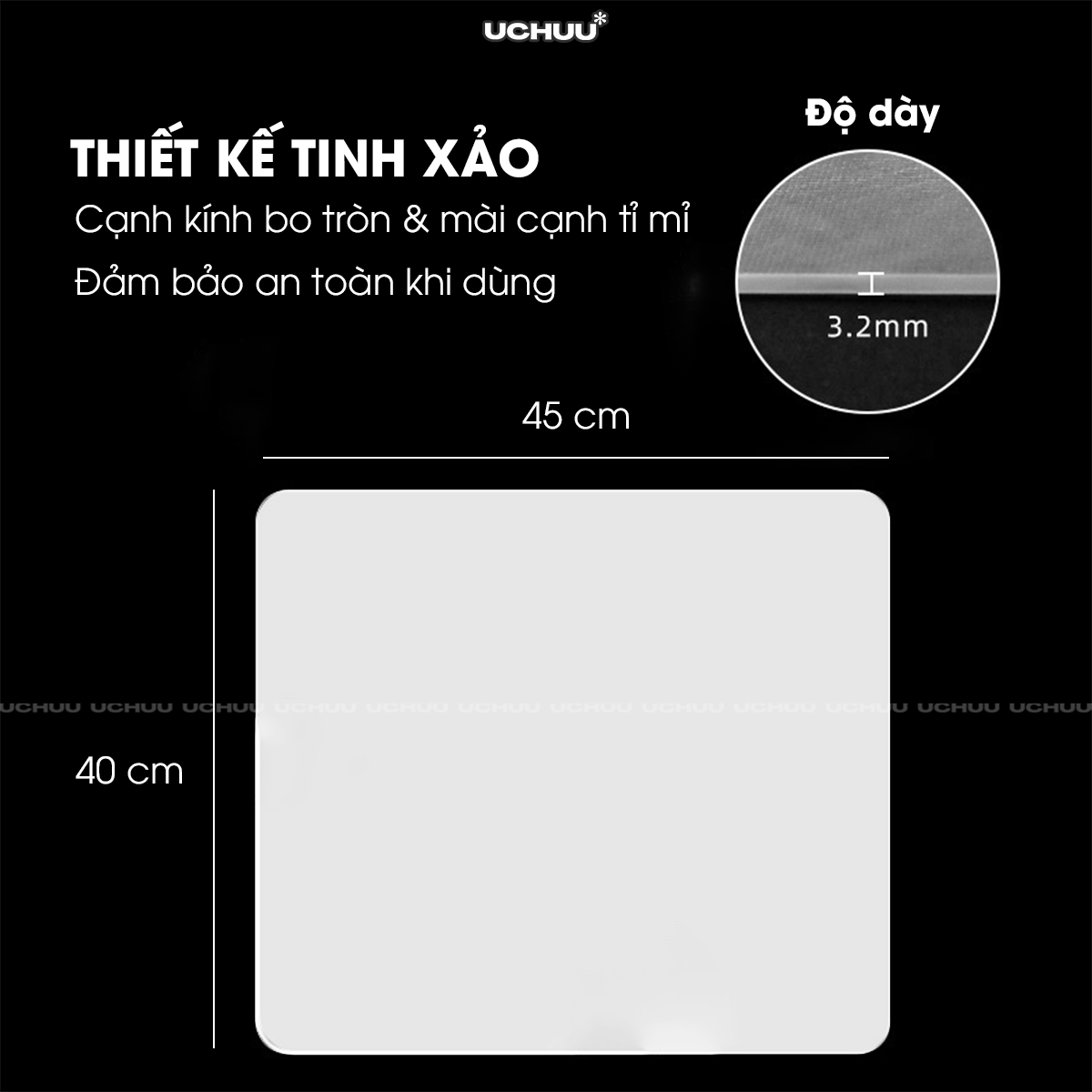 Lót Chuột Kính Cường Lực