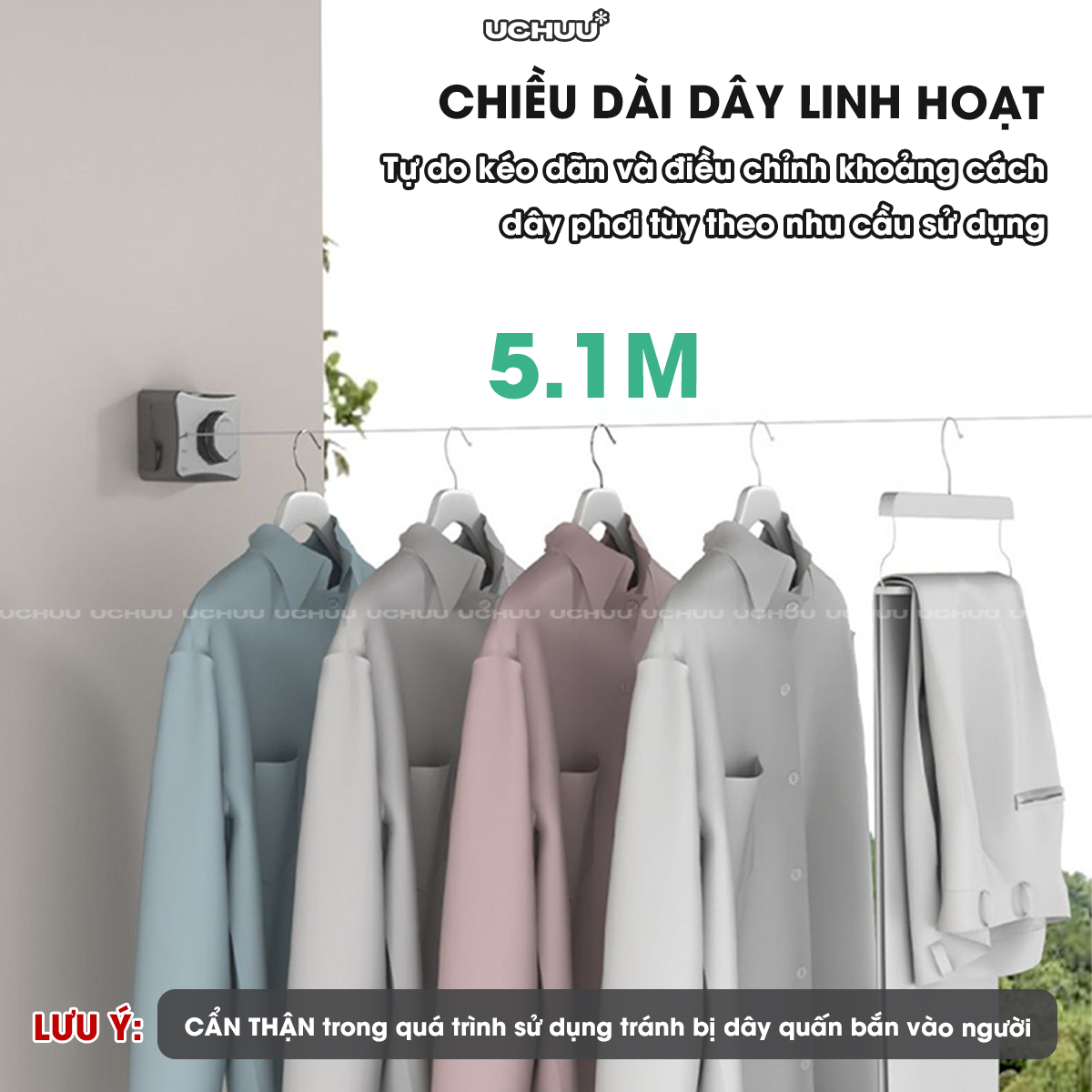 Dây Phơi Quần Áo Dây Rút