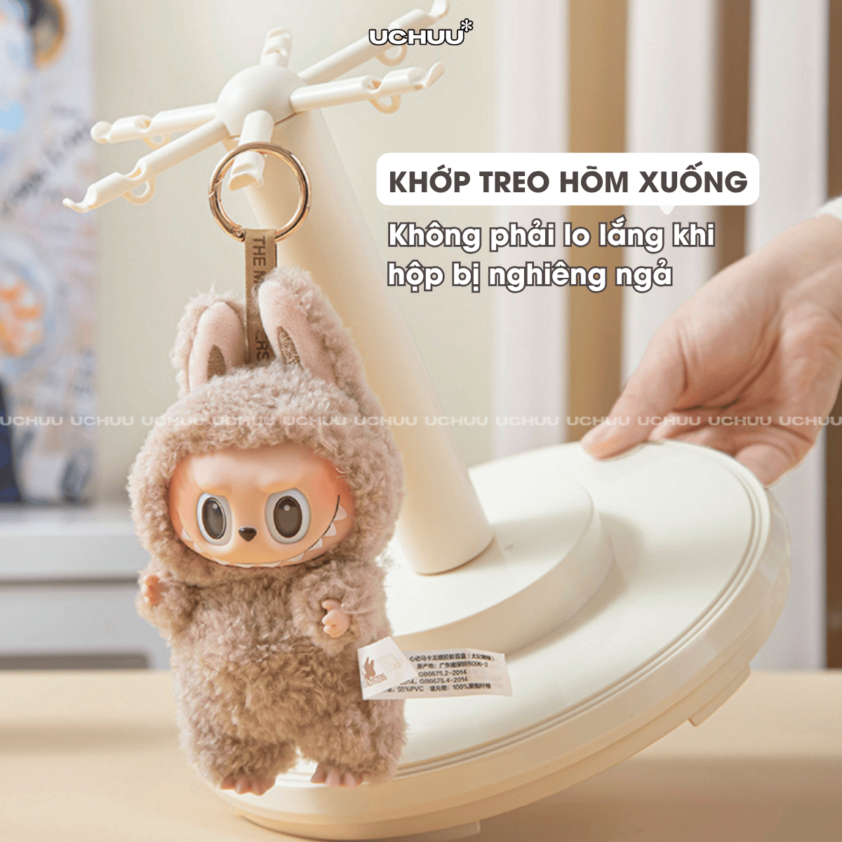 Hộp Trưng Bày Trụ Xoay Móc Treo UCHUU