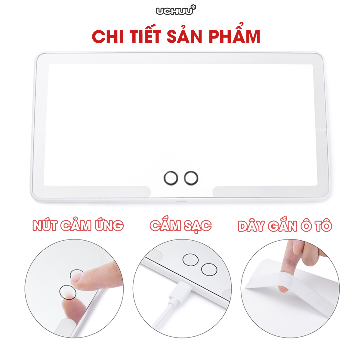 Gương Trang Điểm LED Ô Tô