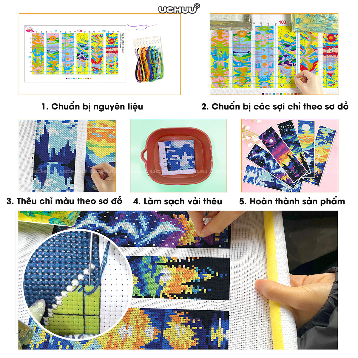 Bookmark Thêu Chữ Thập