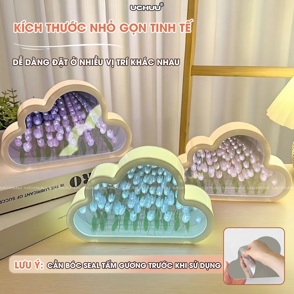 Đèn Ngủ Gương Hoa