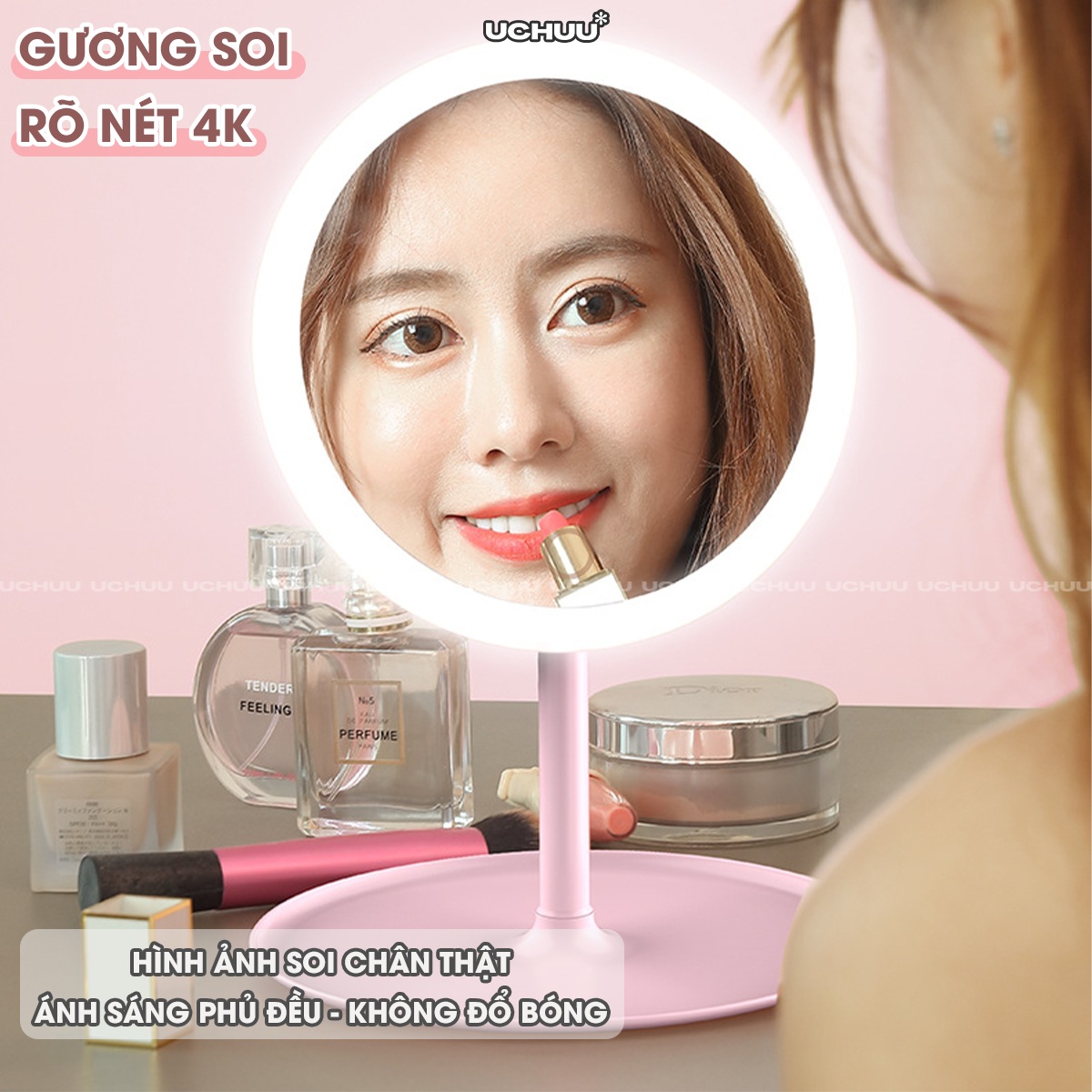 Gương Để Bàn Đèn LED