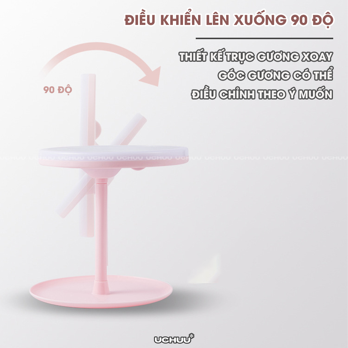 Gương Để Bàn Đèn LED