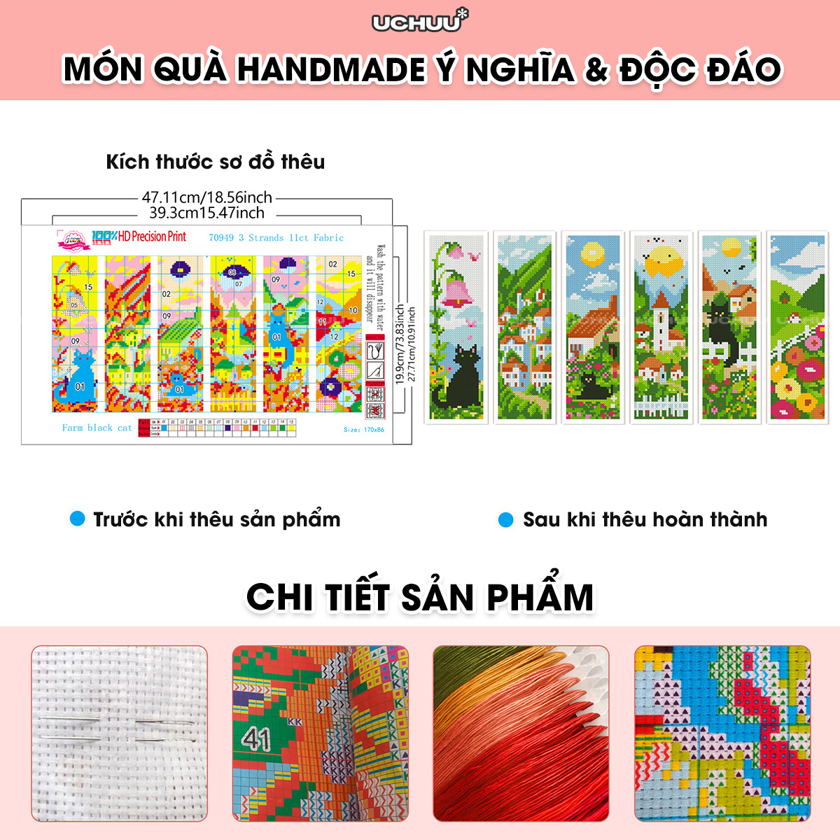 Bookmark Thêu Chữ Thập