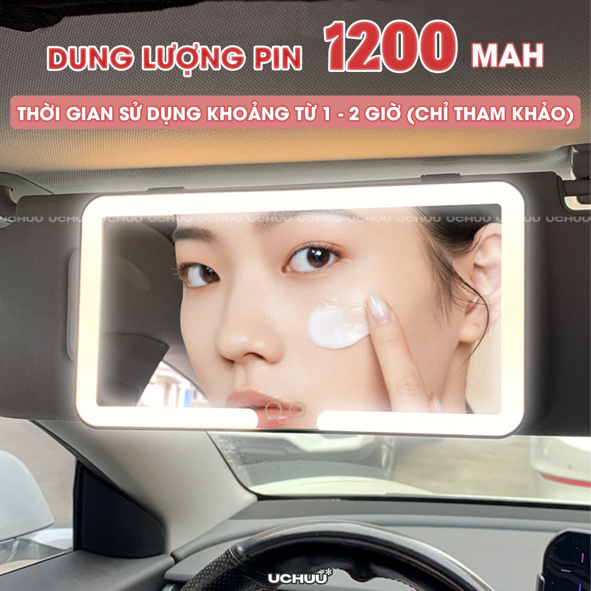 Gương Trang Điểm LED Ô Tô