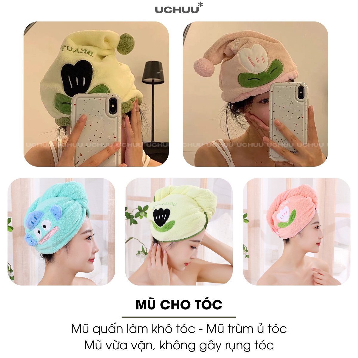 Khăn Tắm Quấn Thêu Hình