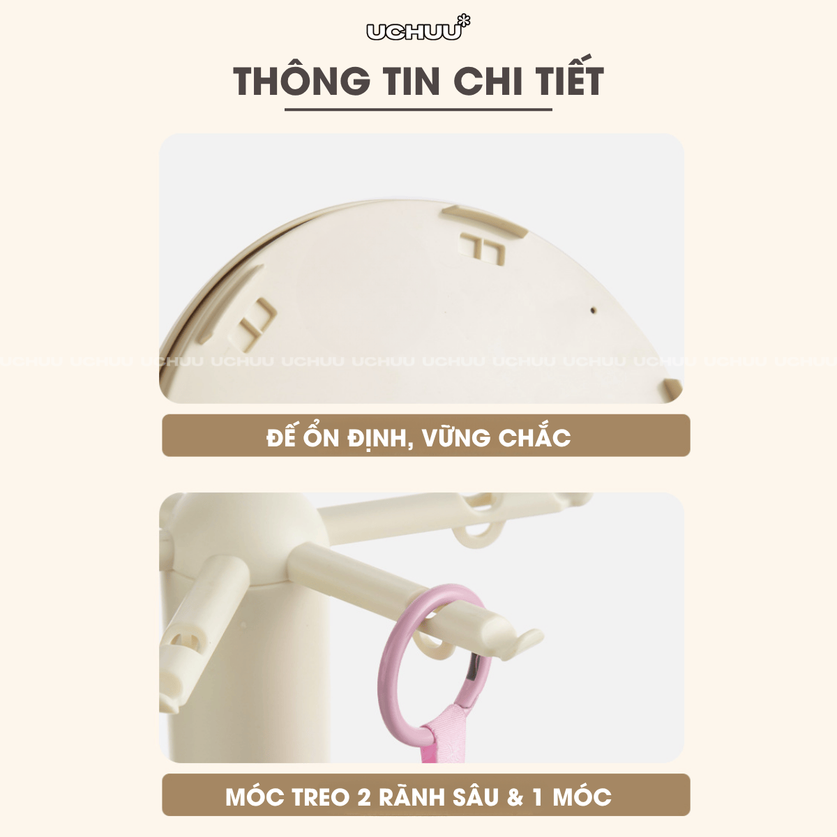 Hộp Trưng Bày Trụ Xoay Móc Treo UCHUU