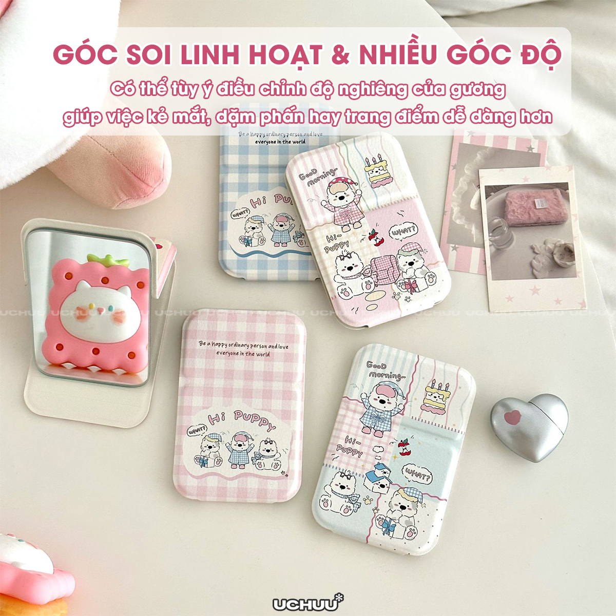 Gương Gập Trang Điểm