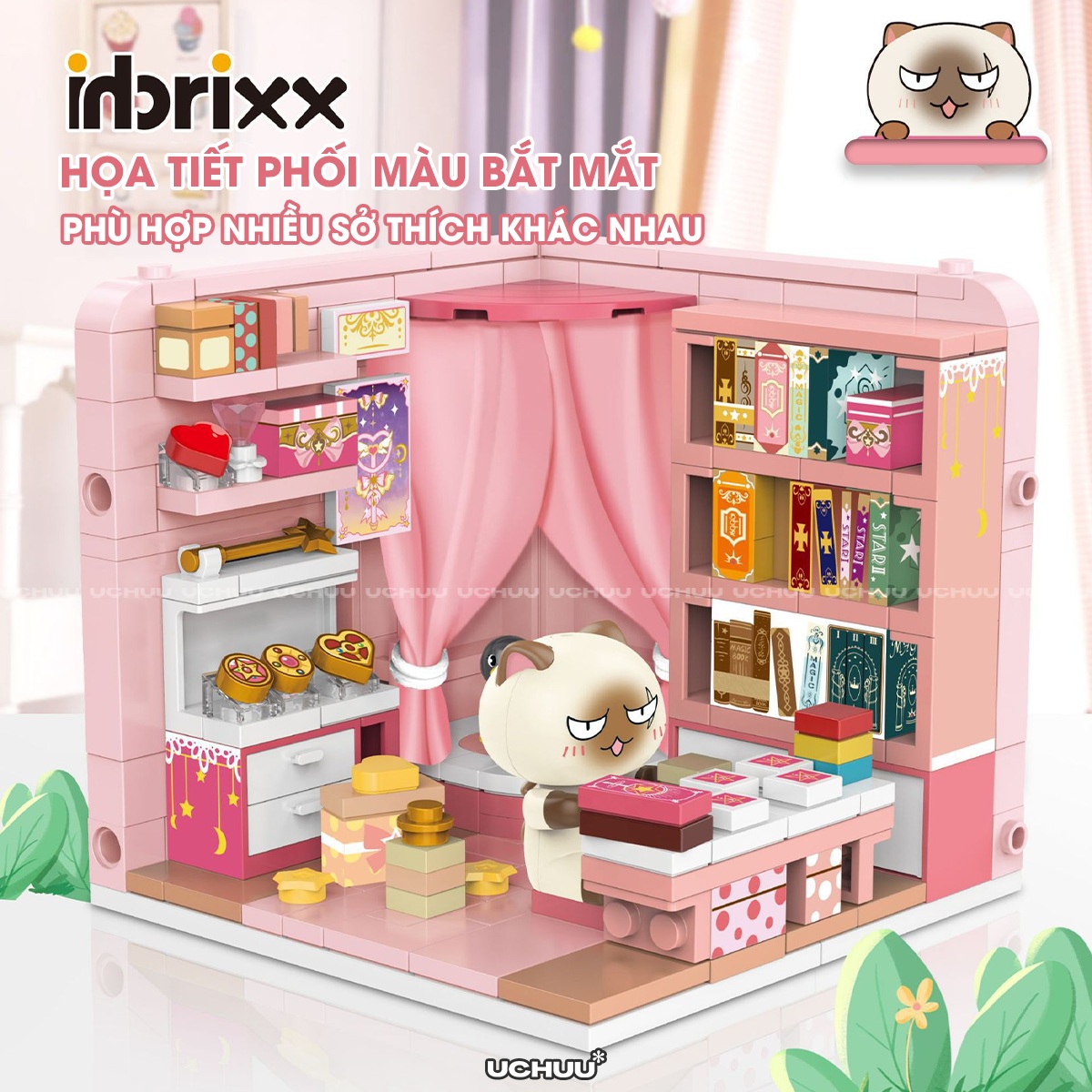 Bộ Lắp Ráp Mô Hình Nhà Mèo