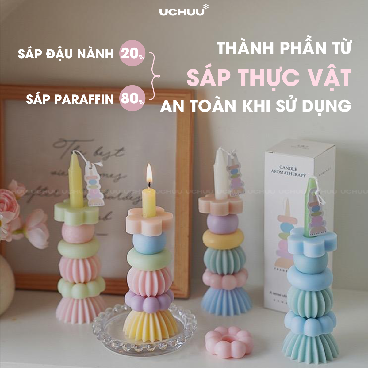 Nến Thơm Xếp Hình Tháp