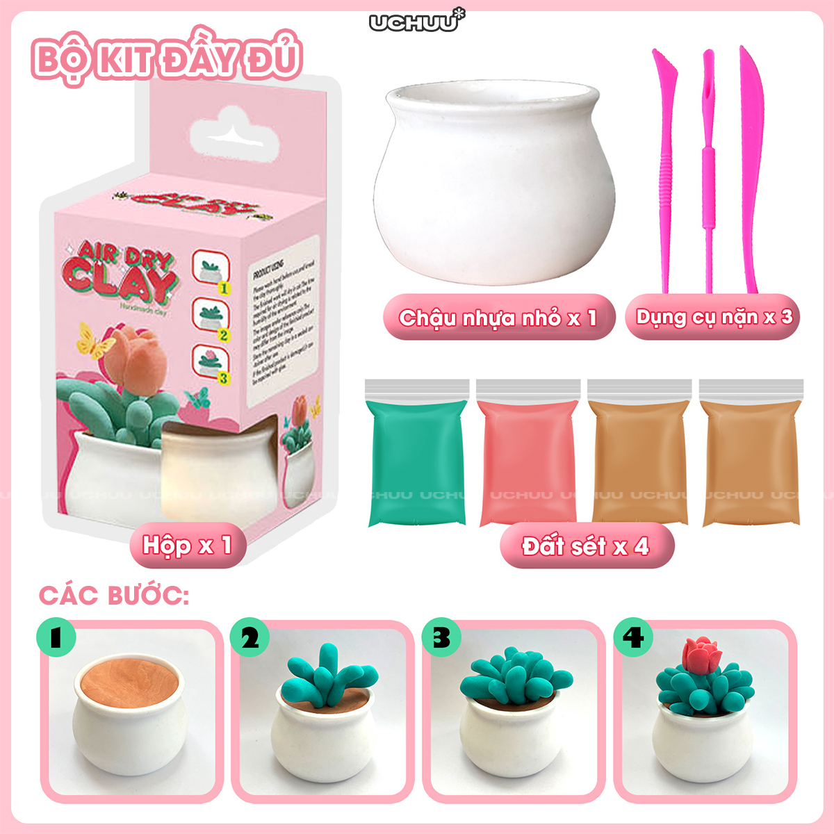 Kit Đất Sét Chậu Hoa