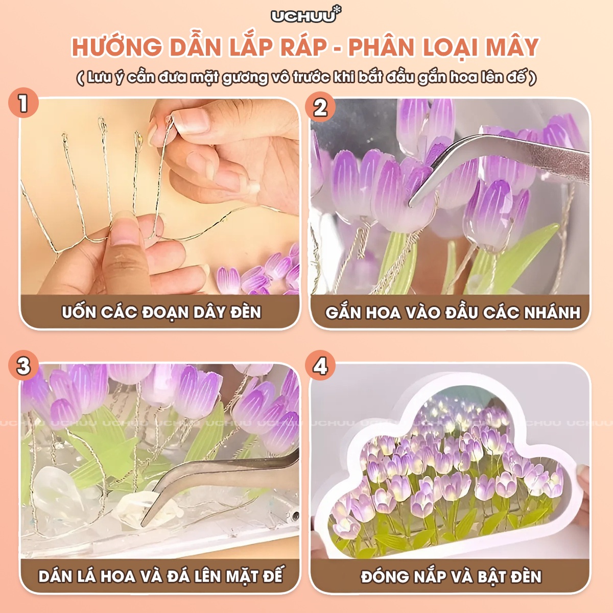 Đèn Ngủ Gương Hoa