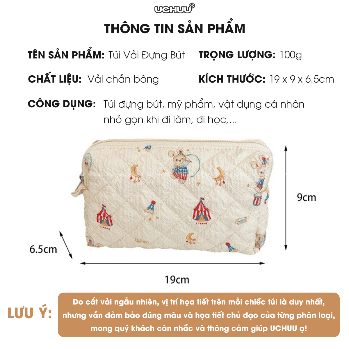 Túi Vải Đựng Bút