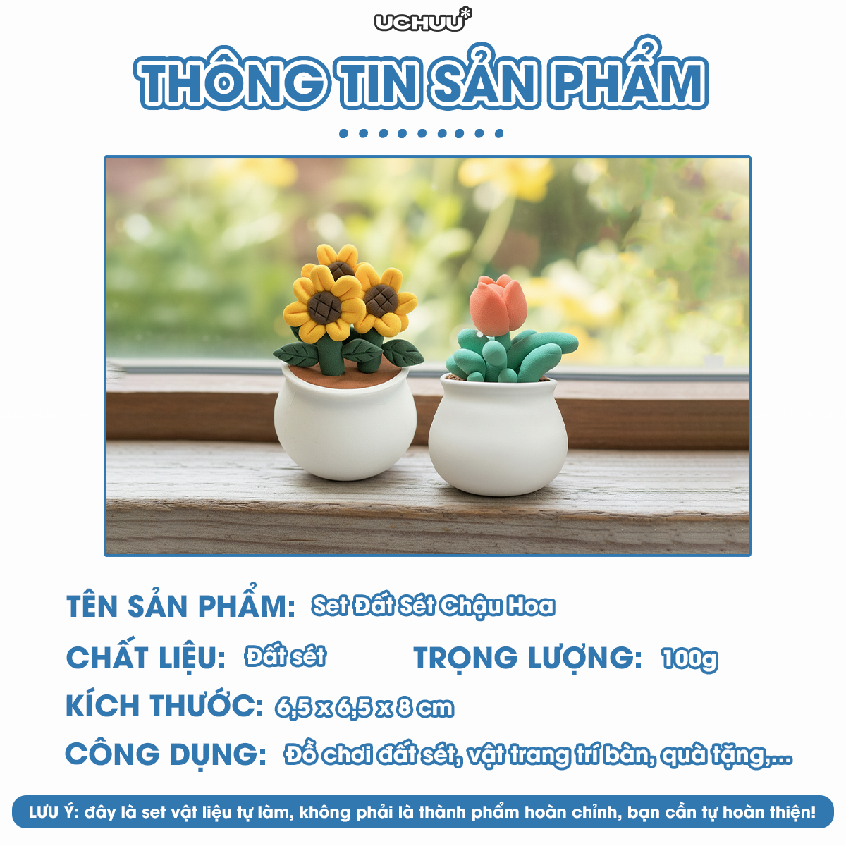 Kit Đất Sét Chậu Hoa