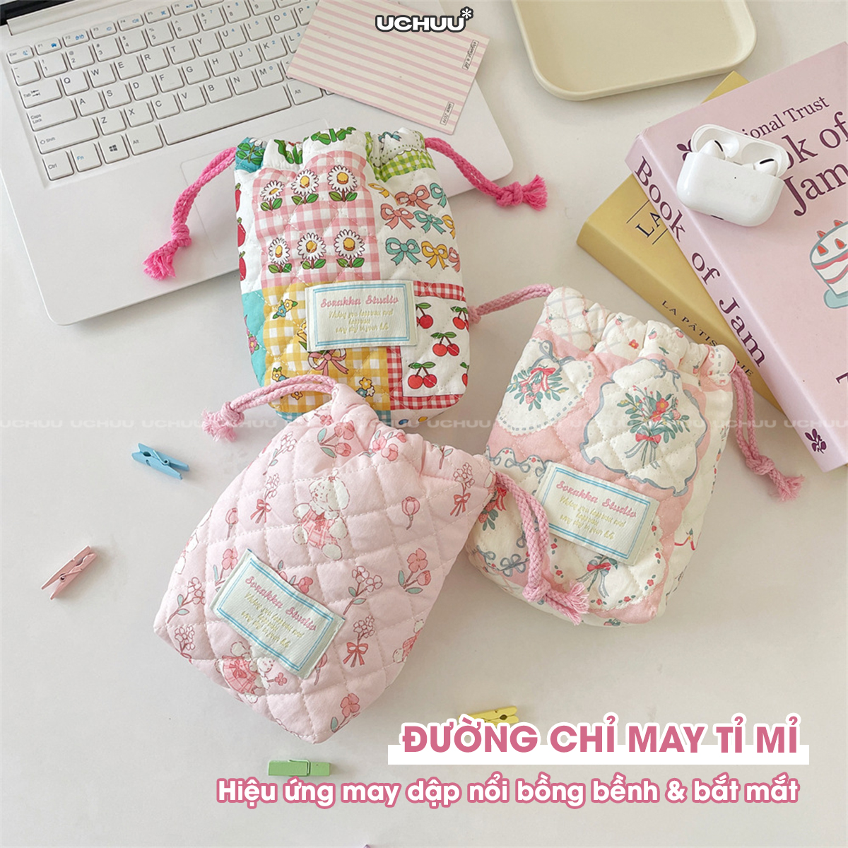 Túi Dây Rút Chần Bông